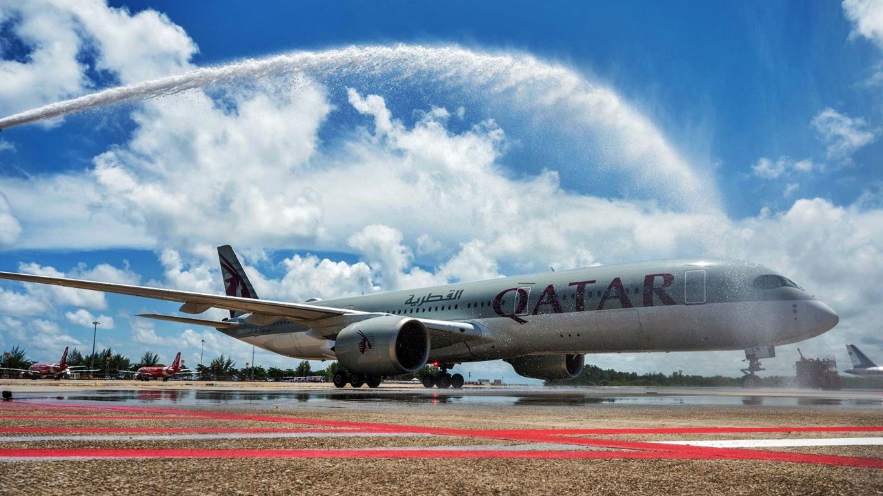 Airbus A 350 - Qatar Airways - Phuket - Thailand - 2. juli 2021