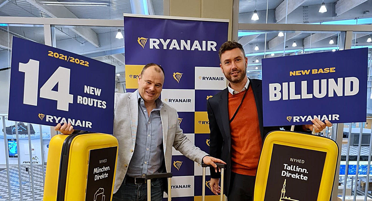 Billund - Ryanair - Base - Flyruter 2021/2022