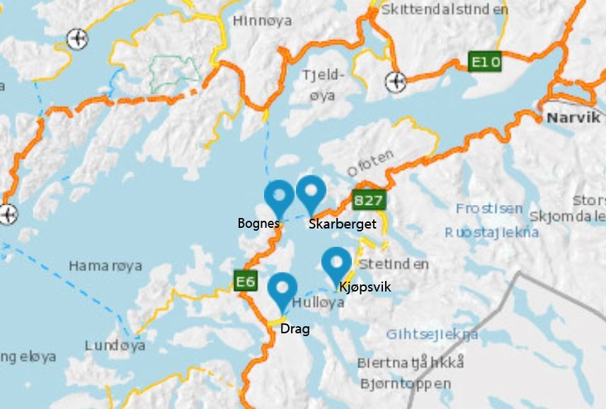 Ferjesamband - Ofoten - Nordland - Statens Vegvesen 