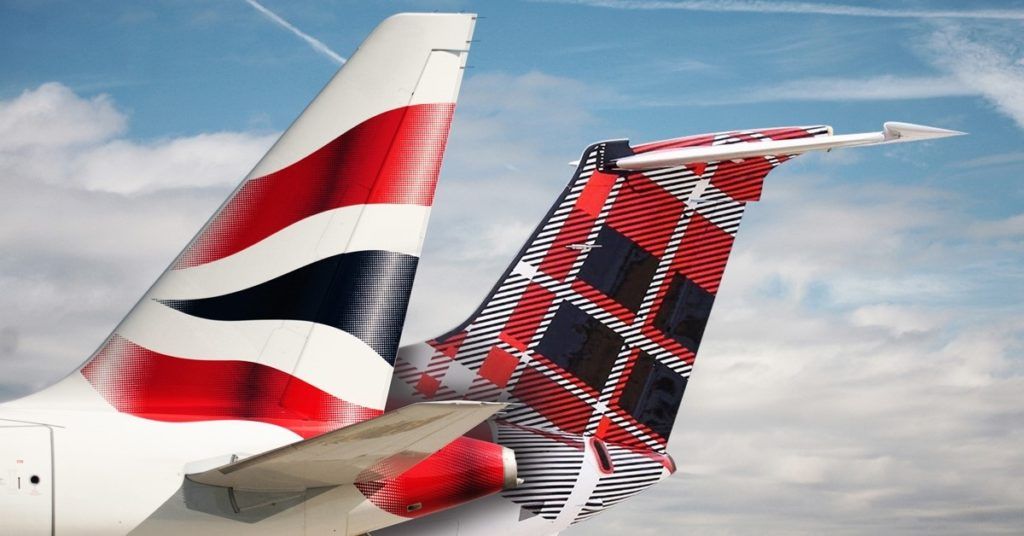 Tails - British airways - Loganair - Codeshare 2022 