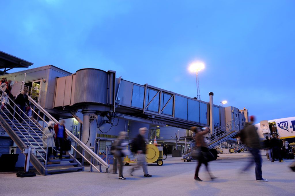 Ombordstigning - Flypassasjerer - Billund lufthavn - Danmark 