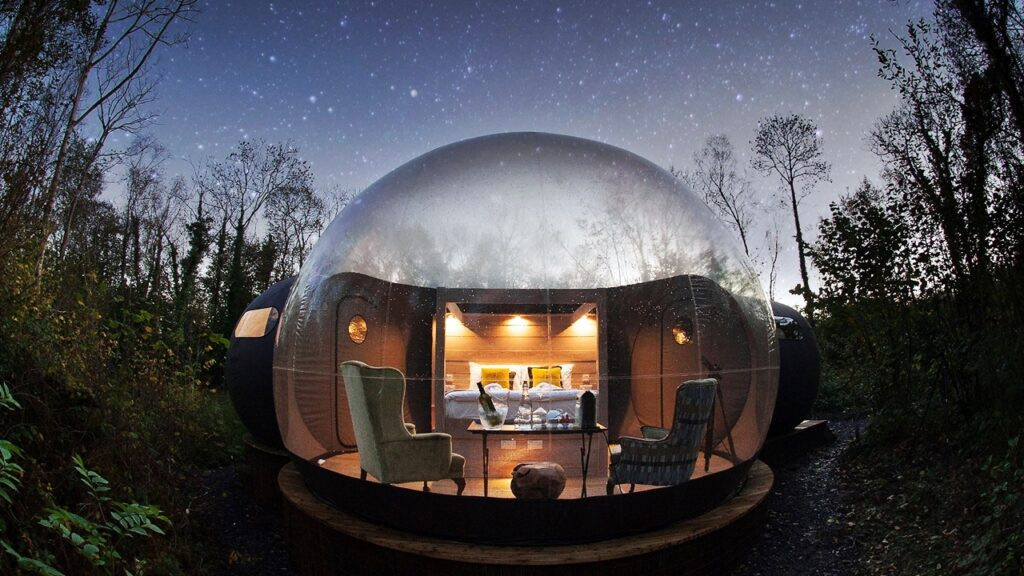 Kuppelformet telt - Glamping - Finn Lough Resort - Enniskillen - Nord-Irland 