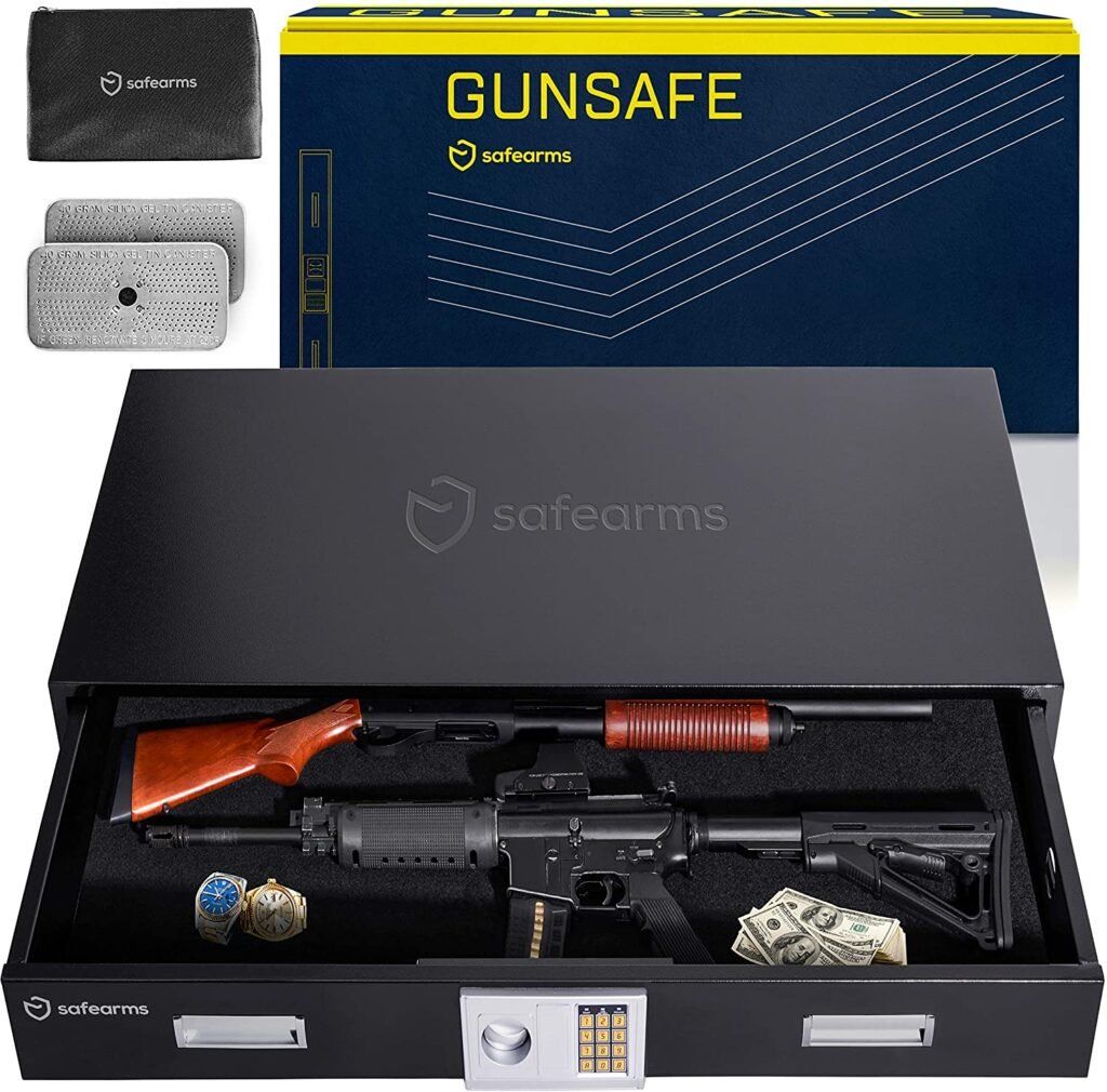 Safe arms under bed gun safe