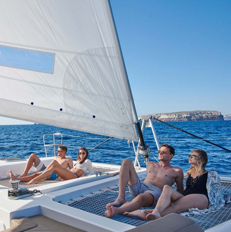 luxury catamaran cruise santorini